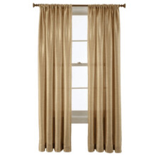 MR2 Gold Voile Curtains Semi-Sheer Rod Pocket 2 Panels 54"