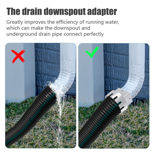 Washranp downspout adaptor plastic 1 piece 2