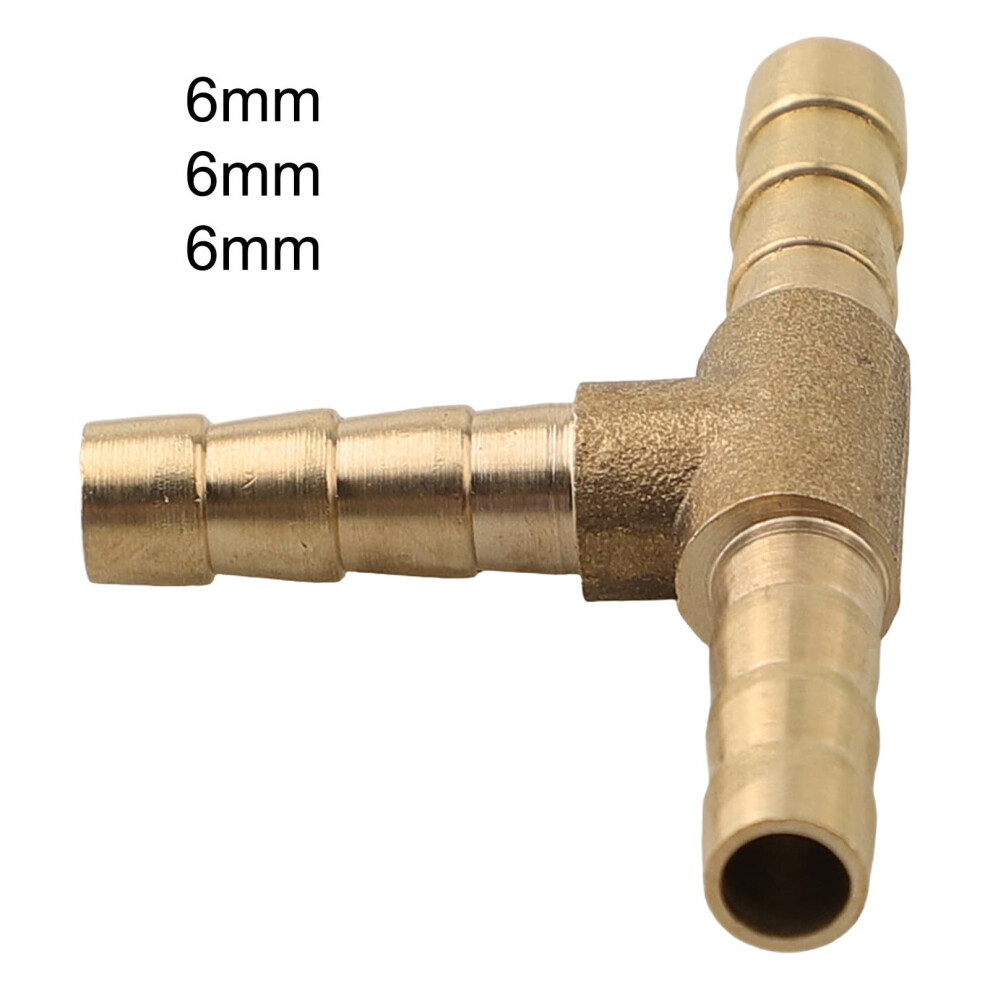 Brass 3-Way Barbed Tee Fitting 6Mm Or 8Mm 9314556859199