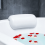 Oreiller de bain antidérapant avec appui-tête, imperméable, gris 6