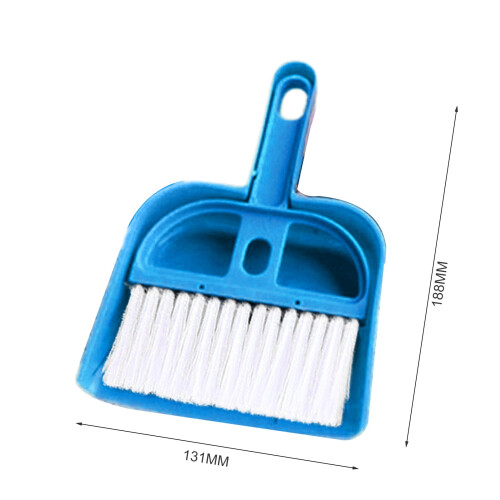 Small plastic dustpan and brush set for desk and car 1