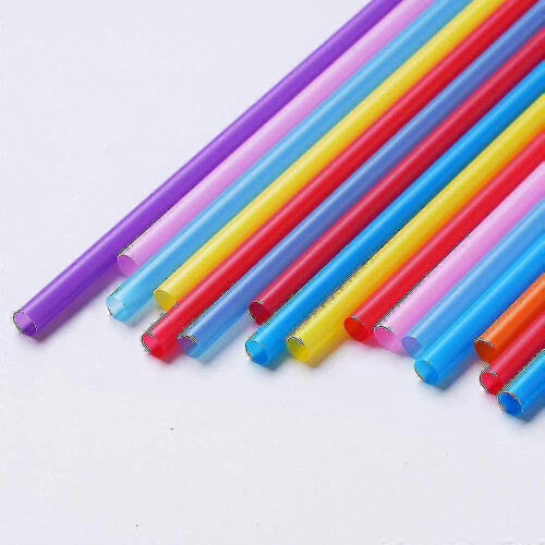 1000 Pcs Colorful Plastic Long Disposable Drinking Straws -t 1