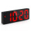 ORIA LED alarm clock with temperature display 6.5 inch red 1