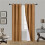 SAMIMPORT Gold Solid Print Blackout Curtains 37x84 in (2 1