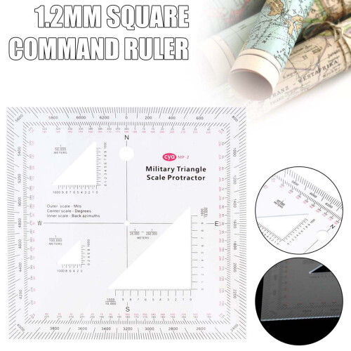 Military MGRS Coordinate Protractor Map Scale 2