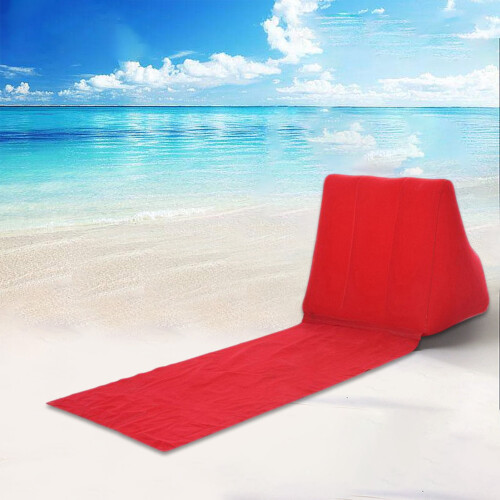 Inflatable Camping Chair Mat with Backrest PVC Flocking 1pc 2