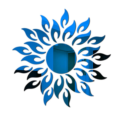 Αυτοκόλλητο τοίχου 3D Sun Mirror Ακρυλικό Μπλε 1