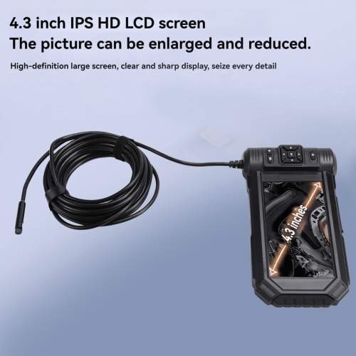 Endoscoopcamera met 5-inch IPS-scherm, drievoudige lens, 1080P 1