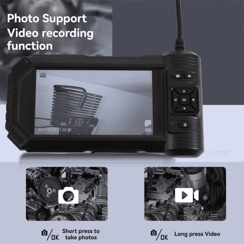 Endoscoopcamera met 5-inch IPS-scherm, drievoudige lens, 1080P 2