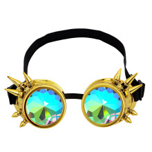 Steampunk-Brille mit Regenbogenkristallgläsern (ein Paar)