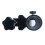 Metal Umbrella Stand Clamp for Balcony Deck Pool Black 5