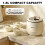 Kafsov mini rice cooker 1.8L non-stick beige 1