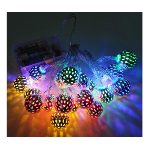 Moroccan LED light garland 2 meters 10 multicolor bulbs 1