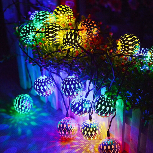 Moroccan LED light garland 2 meters 10 multicolor bulbs 2