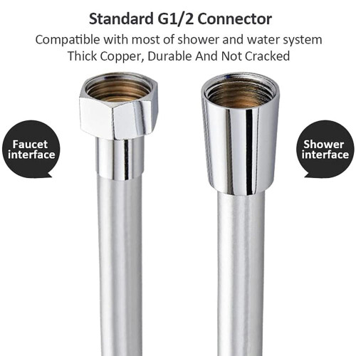 Bidet pipe universal interface stainless steel 1m 2