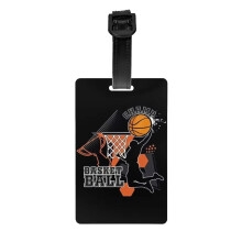 Basketball Luggage Tag Round Dots Design 1 Piece