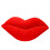 Lip-shaped throw pillow soft plush 30x15x6 cm 2