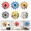 3D Sun Mirror Wall Sticker Acrylic Home Decor Black 6