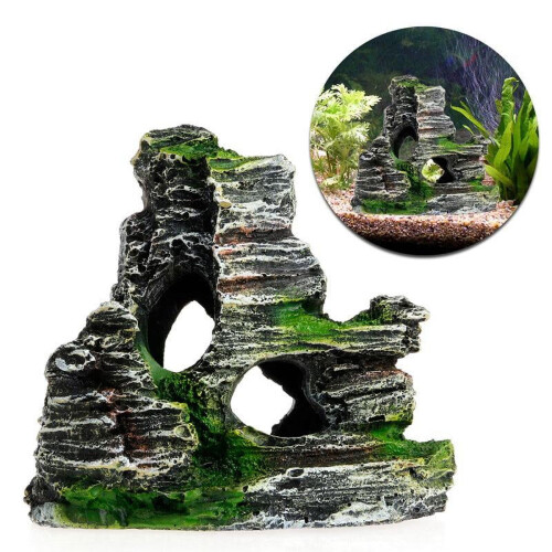 Aquarium Resin Mountain Cave Ornament Small