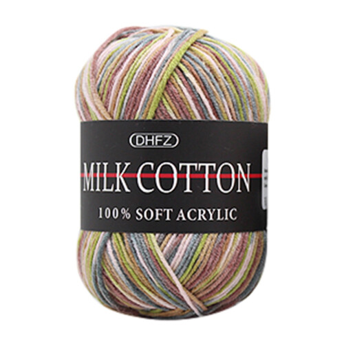 Gradient Milk Cotton Yarn 50g Soft Knitting Wool 1