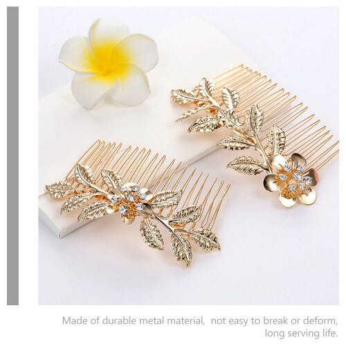 Pettine per capelli da donna con strass, accessorio da sposa, 4 pezzi 1