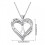Silver Plated Initial Heart Charm Necklace for Women 3