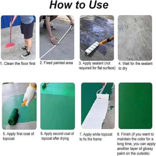 Gold Silk Epoxy Floor Paint Water-Based Gray 2