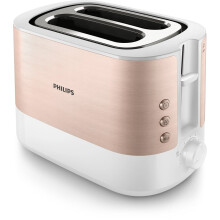 Tostadora - PHILIPS - HD2638/11 - Oro rosa/blanco - 7 niveles de tostado - Descongelación y apagado automático