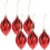 Red Peach Christmas Ornaments Shatterproof 6pcs 1