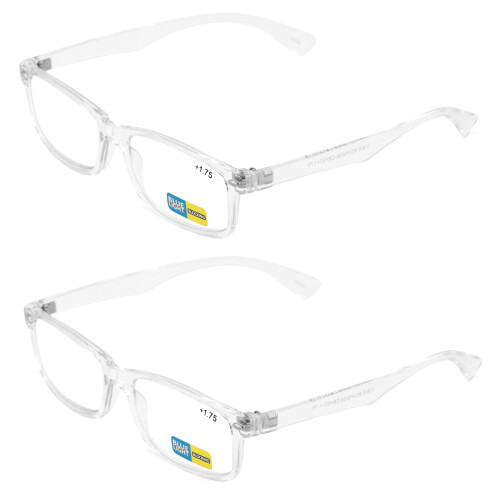 Reading Glasses Anti-Blue Light +2.50 2 Pairs 1
