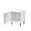 Bedside table 2 pcs. JUNGLE 53.5x40.5x44 white matt + black legs 2