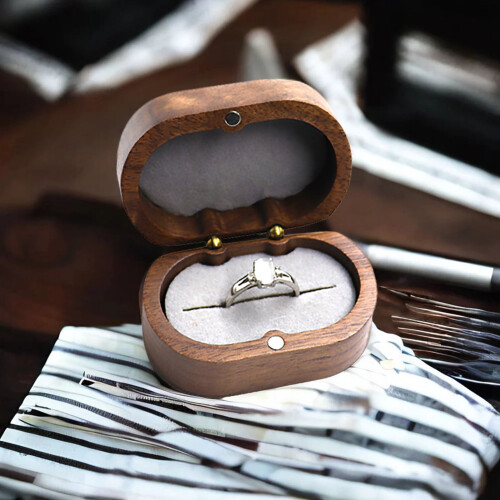 UDIYO jewelry box smooth wood ring storage box 1 piece 2