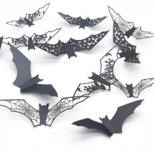XM Culture Halloween bat wall stickers removable 3D hollow
