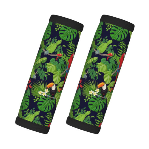 Parrot Toucan Monstera Luggage Handle Wraps 2 Pcs