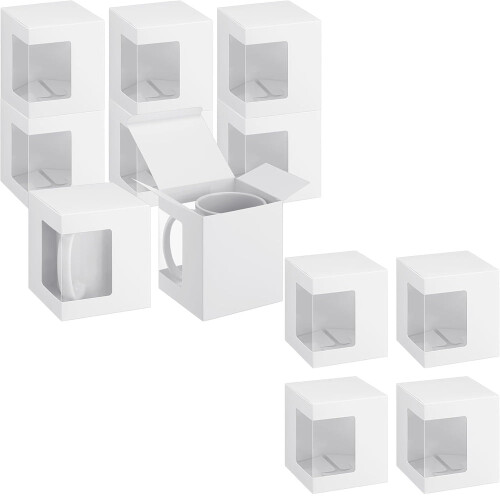 Tutuviw transparent gift boxes for sublimation mugs 12 pcs