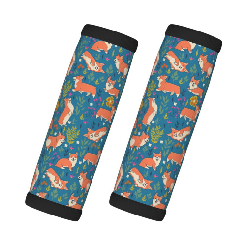 Luggage Handle Wraps with Floral Design 2 Pcs