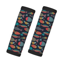 Luggage Handle Wraps Colorful Fish Design 2 Pcs