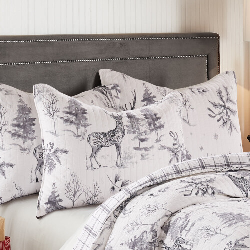 Levtex Home Sleigh Bells Grå Quilted King Sham 2-pack 1