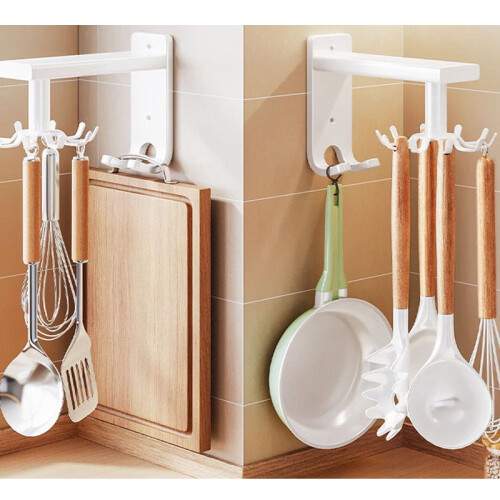Rotating Kitchen Hook Rack with 6/8/10 Hooks 2