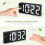 LED-väckarklocka Vit stor display USB-laddning Snooze 6