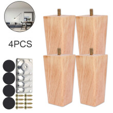 Miuline solid wood sofa legs square walnut 4 pcs