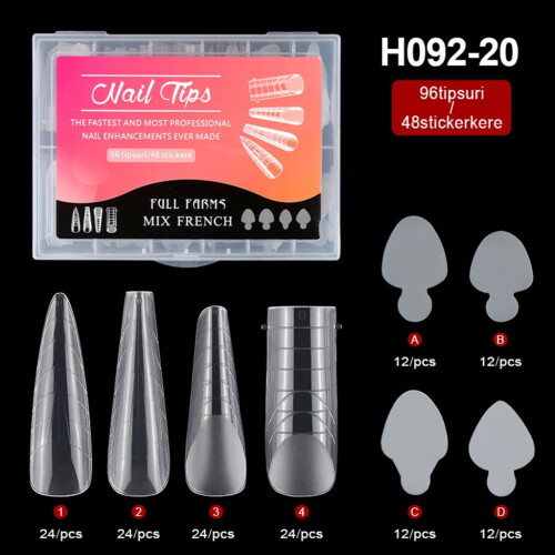 Nail Forms Set for Gel Extensions French Tip Full Cover 1