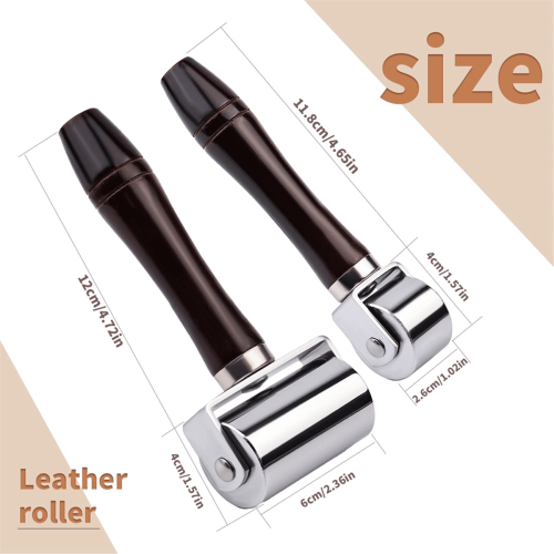 Lederkantenroller 26 mm und 60 mm Holzgriff 1