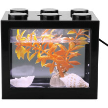 OUSITAI betta fish tank black USB rechargeable LED