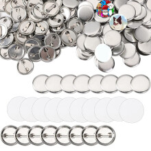 Blank button making kit metal badge parts 600 pcs 25 mm