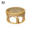 Supporto per piante rotondo in rattan per interni, rustico, π ψф дна νю г '. *н τ# υю е' тμ нн W6L2 1