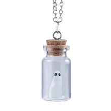 Blue light ghost necklace Halloween drift bottle