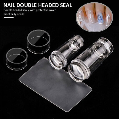 Miuline nail art stamper clear silicone 2 pcs