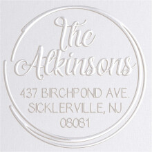 Round monogram embosser seal stamp 1.65 inch
