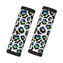 Luggage Handle Wraps Rainbow Leopard 2 pcs